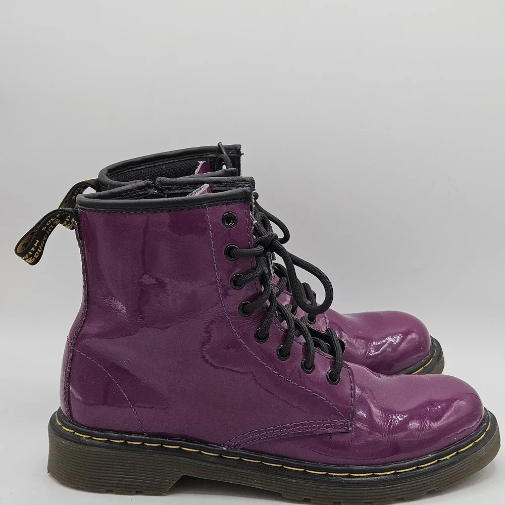 Dr Marten Purple Delaey Combat Boots Size 3